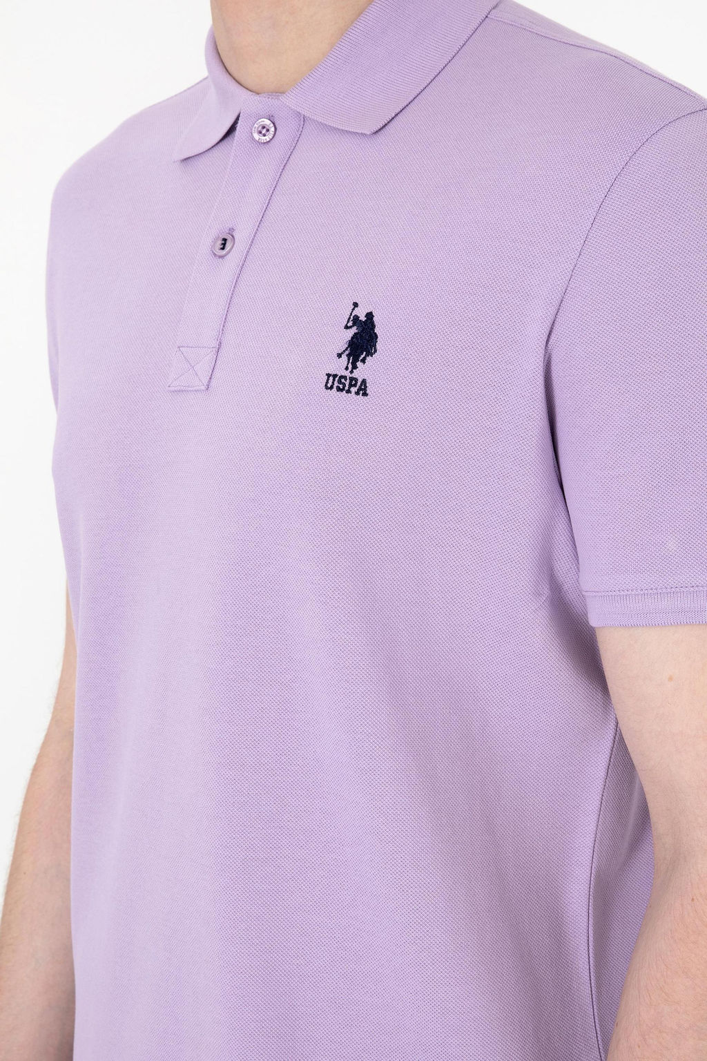 Erkek Slim Fit Polo Yaka Lila Basic Ti__rt Sepette S_rpriz _ndirim - U.s. polo assn фото 14