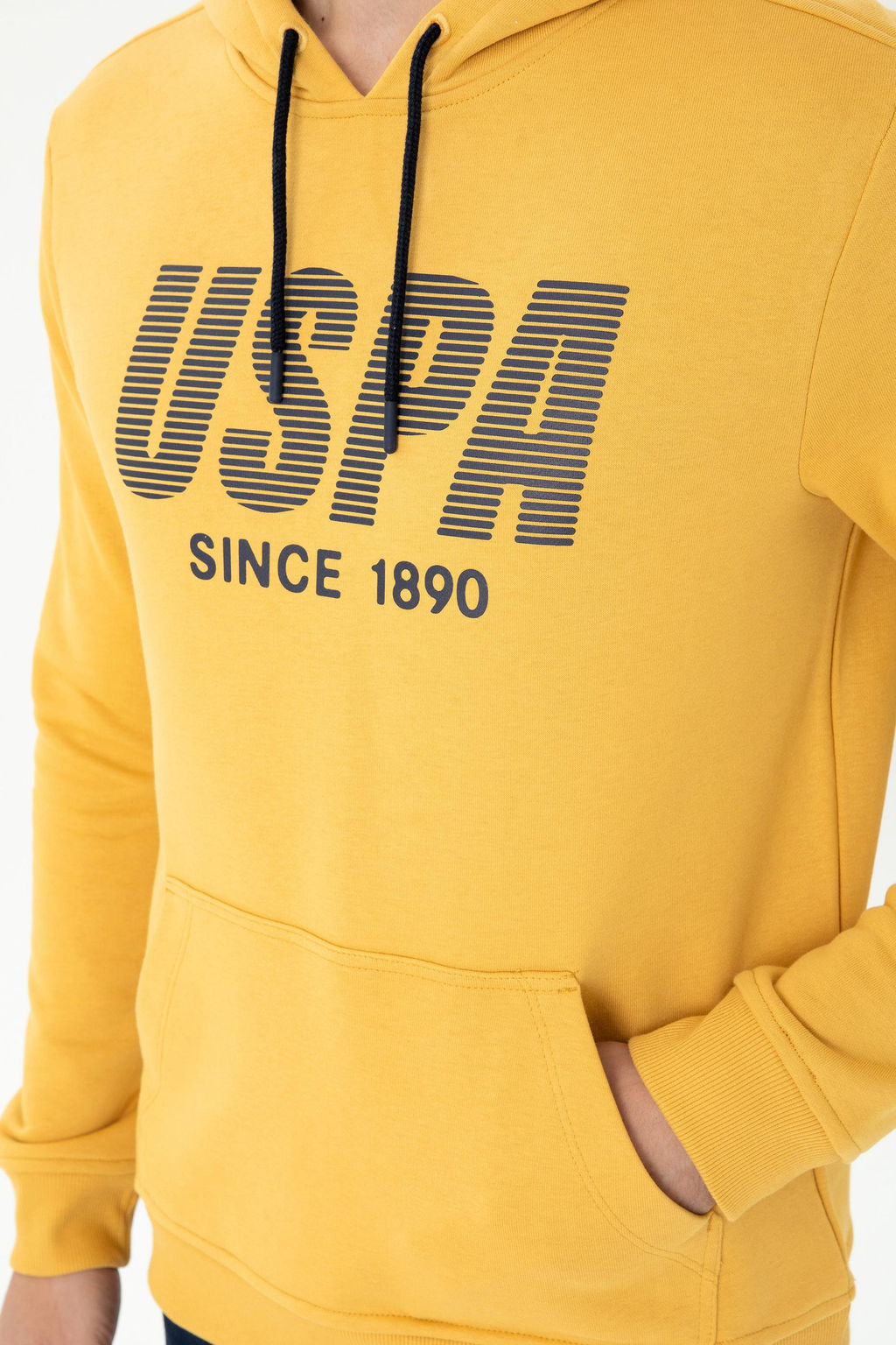 U. S. Polo Assn Мужская горчичная толстовка с капюшоном - U.s. polo assn фото 20