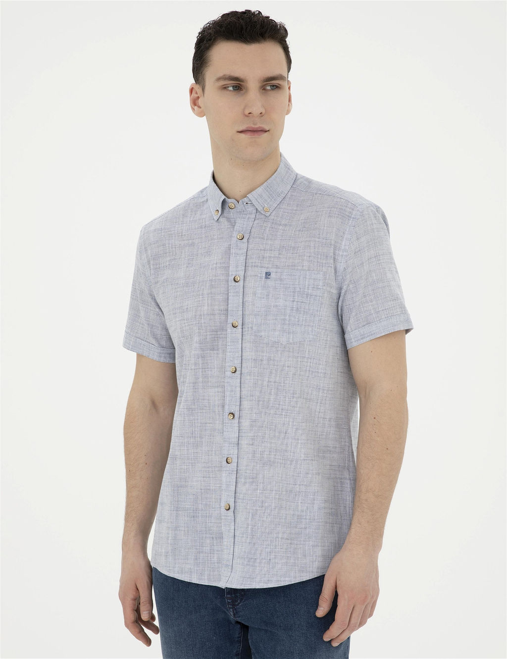 Lacivert Regular Fit K_sa Kollu G_mlek - Pierre cardin фото 3