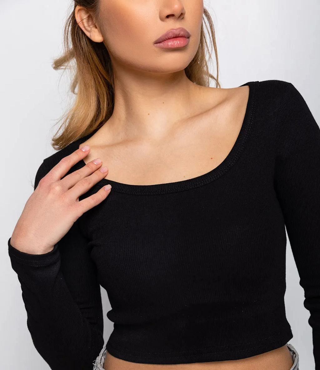 Кроп-Топ #КТ1121 (3), чёрный