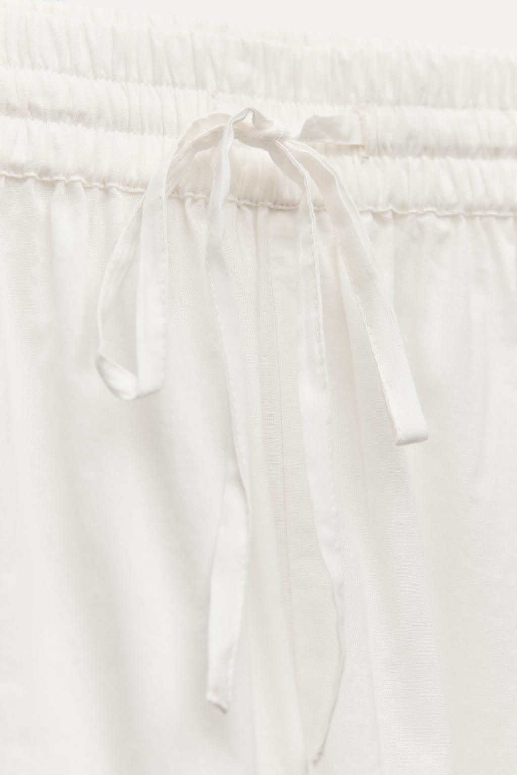 EMBROIDERED COTTON SHORTS - Zara фото 5