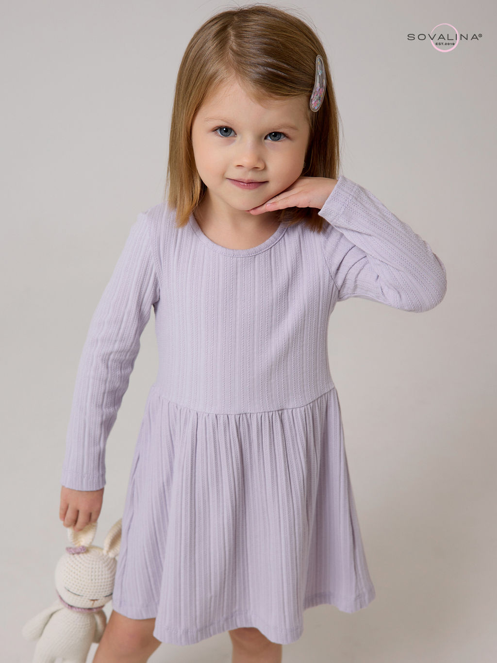 Платье Эля косичка лаванда - Sovalina фото 14