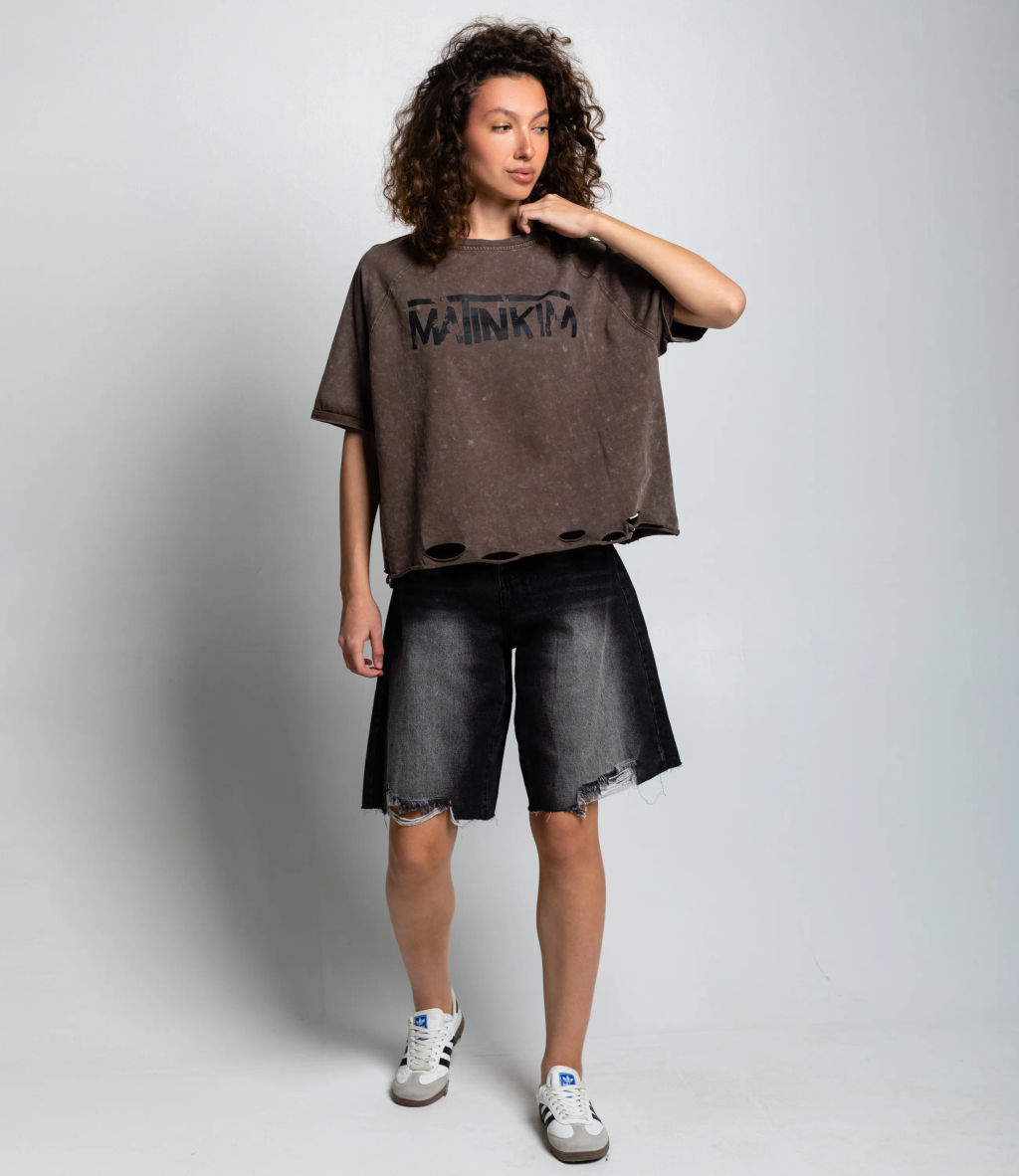 Футболка #КТ01537, коричневый - Dommod фото 4