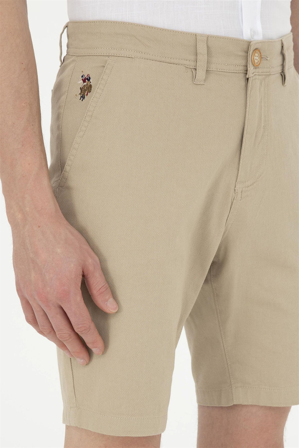 Мужские тканые шорты светло-хаки Неожиданная скидка в корзине - U.s. polo assn фото 5