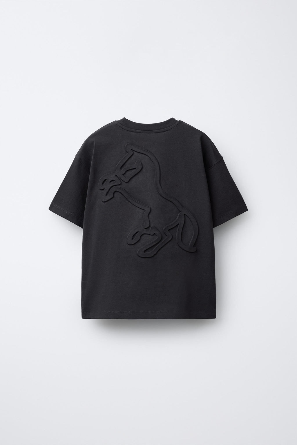 CAMISETA CABALLO RELIEVE / Gris antracita - Zara фото 2