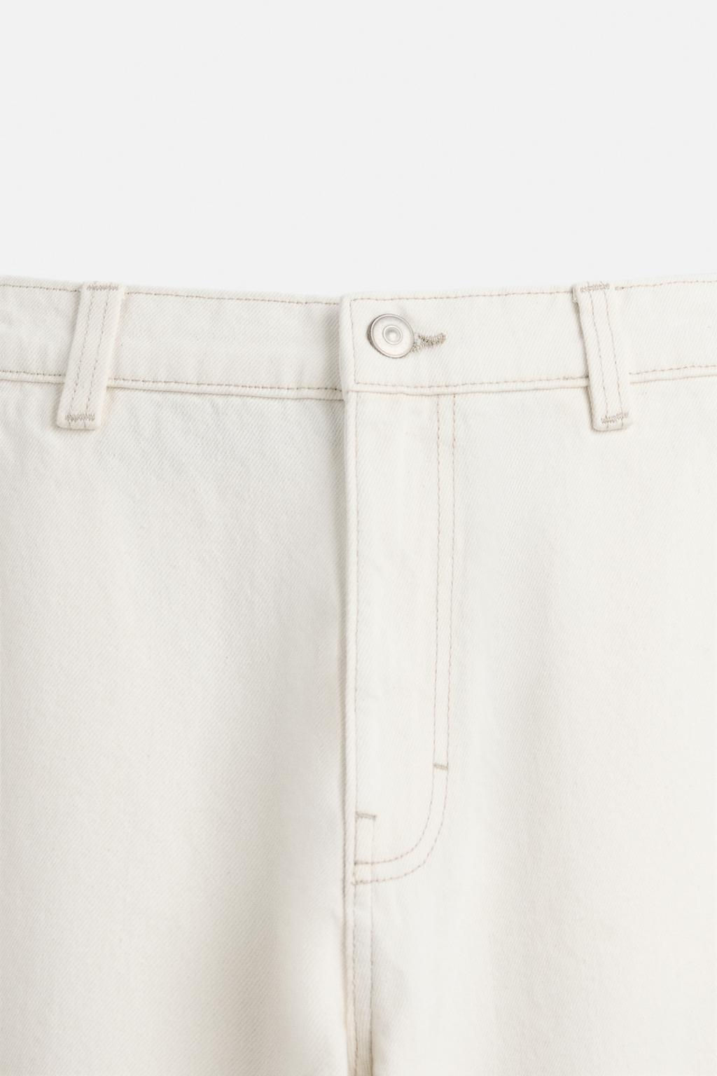 STRAIGHT-LEG CHINO JEANS - Zara фото 8