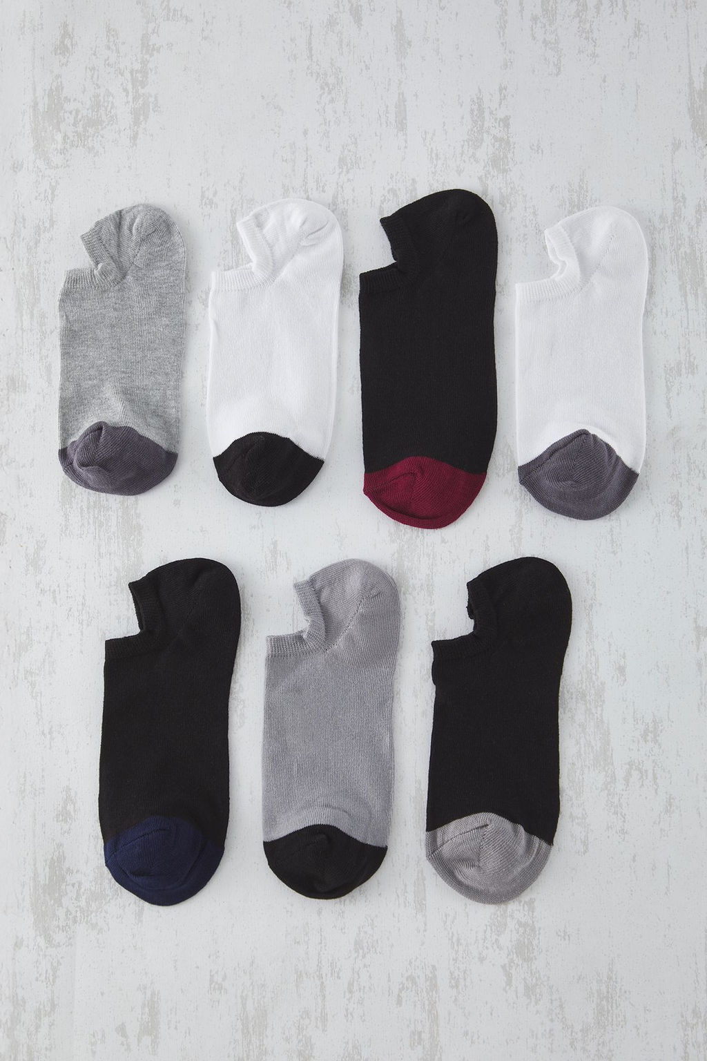 TRENDYOL MAN Cok Renkli Unisex 7li Paket K?sa Boy/Gorunmez Pamuklu Corap TMNSS25CO00004