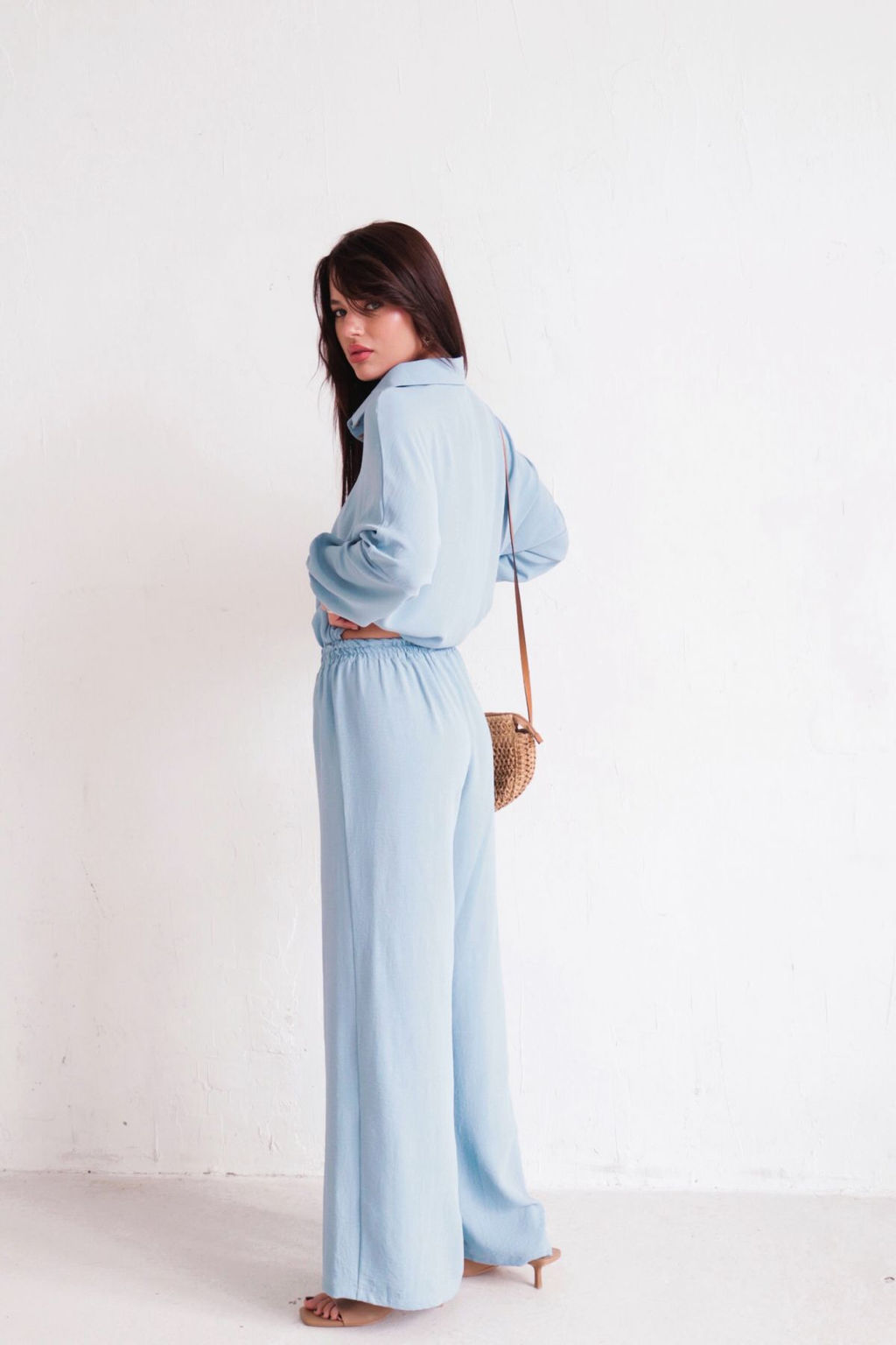 9650 Костюм в пижамном стиле голубой - Martichelli фото 6