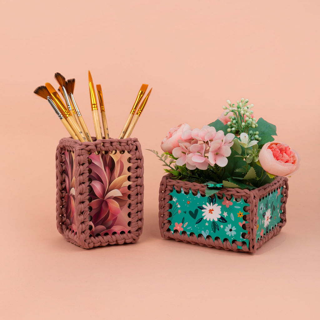 Заготовка для декорирования Love2art ДВ-03 Набор донышек для вязания Глянцевый фанера 12 х 7 х 0.4 см 4 шт 04 Бабочки  фото 6