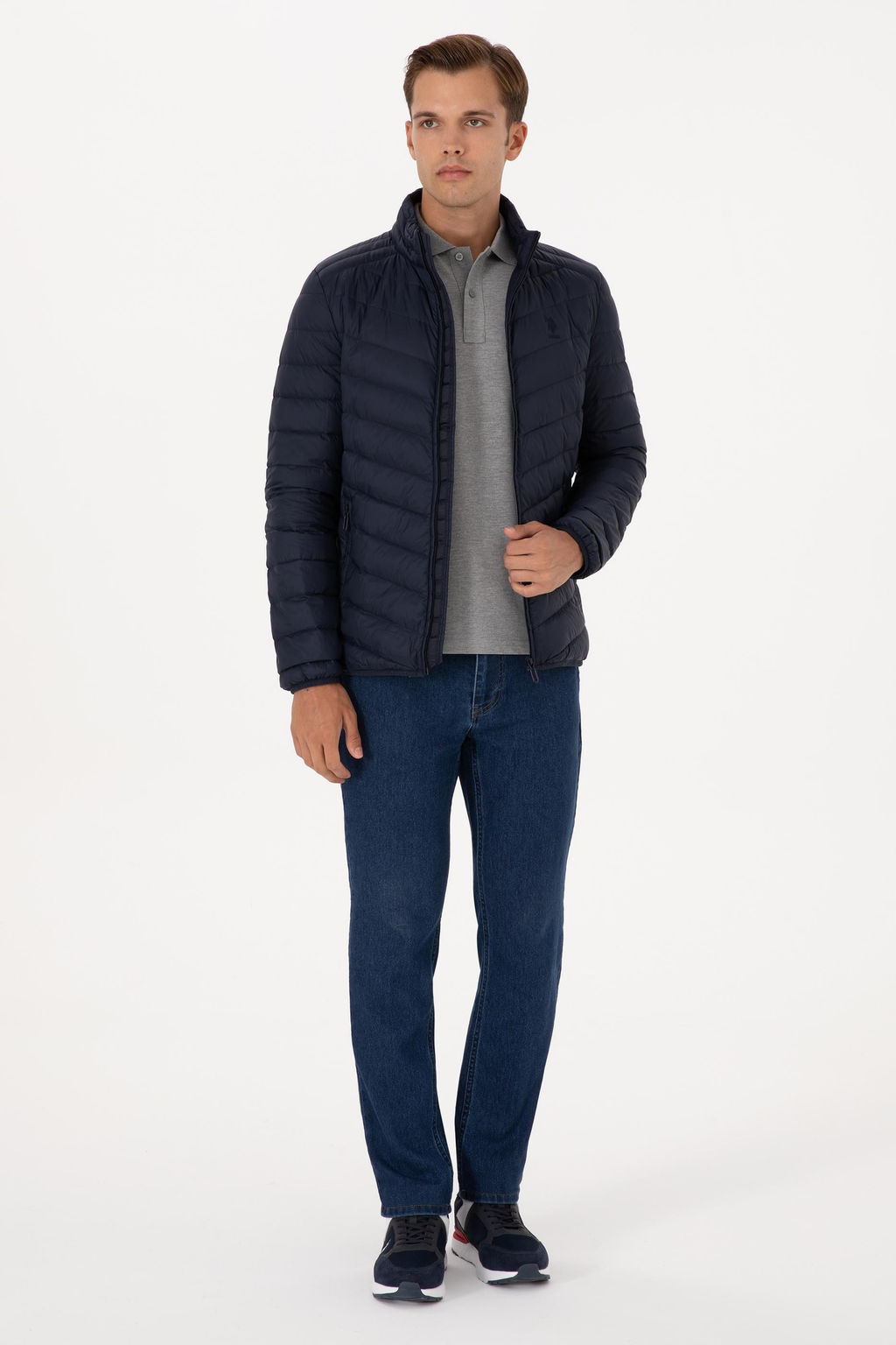 Erkek Lacivert Mont Sepette S_rpriz _ndirim