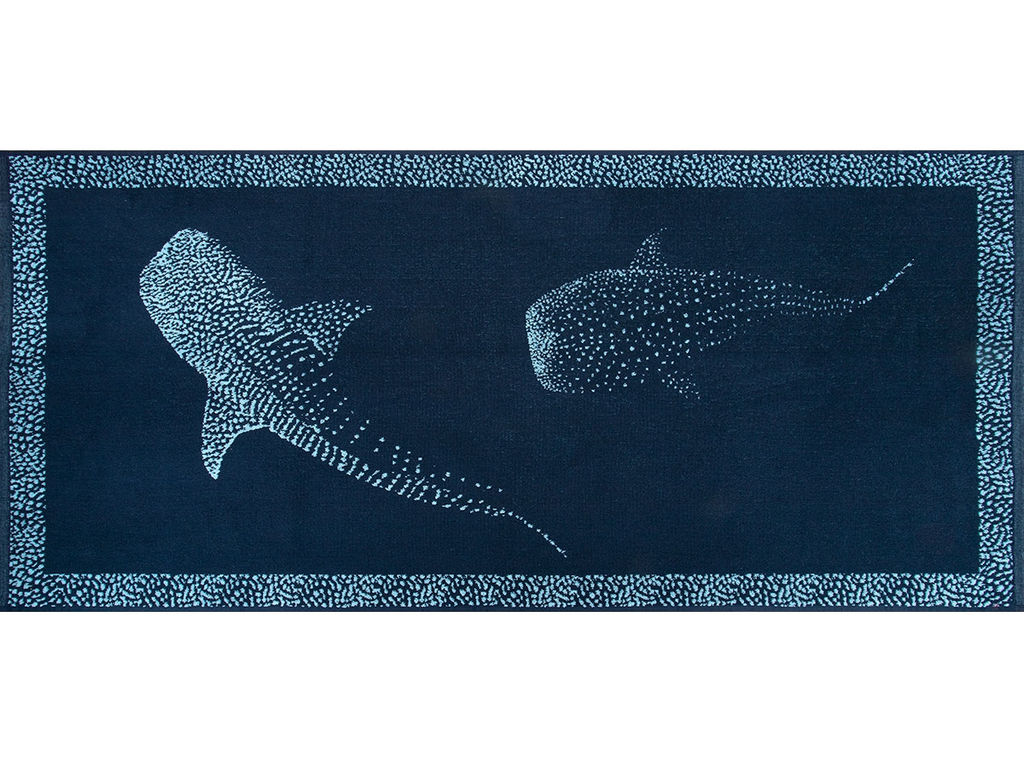 6с102.411ж1 Море. Кит.(т.синий2) Полотенце махровое 67х150см