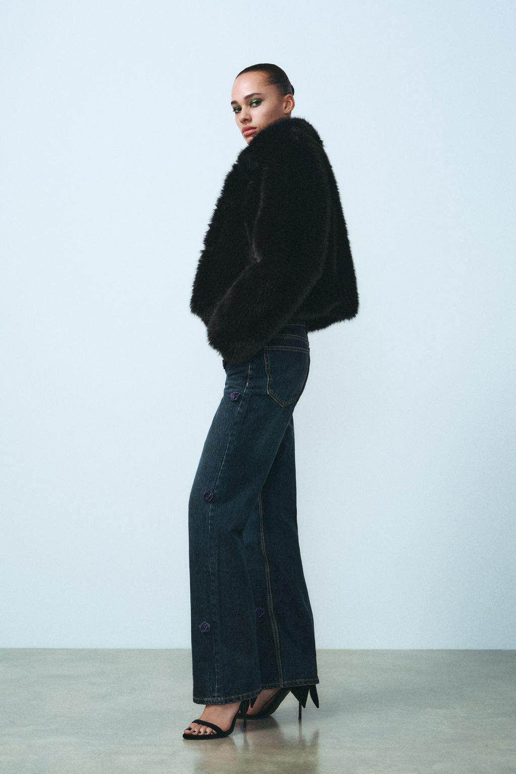 FAUX FUR SHORT COAT - Zara фото 12