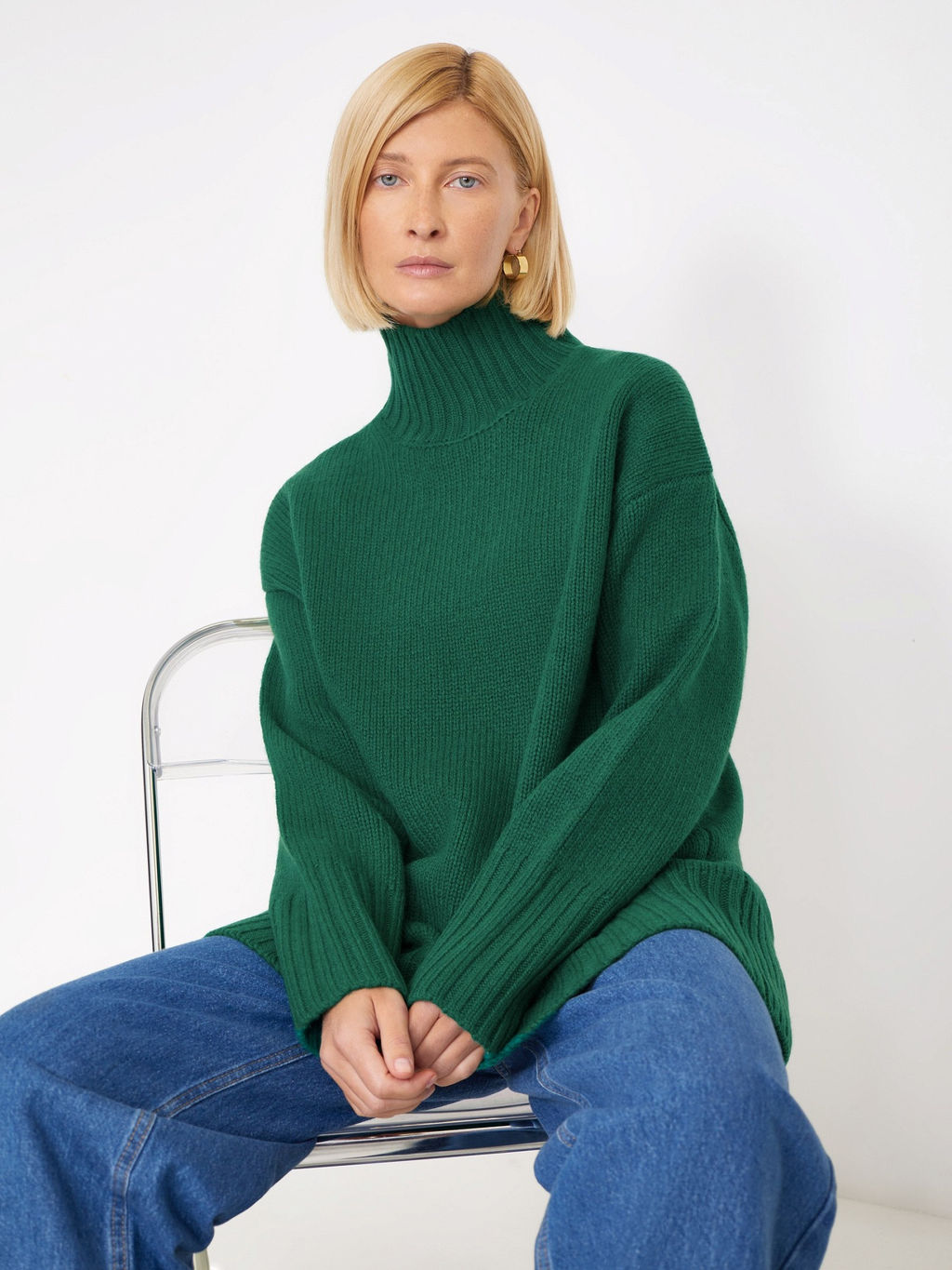 Свитер из шерсти мериноса B2799/smeraldo - Emka фото 3