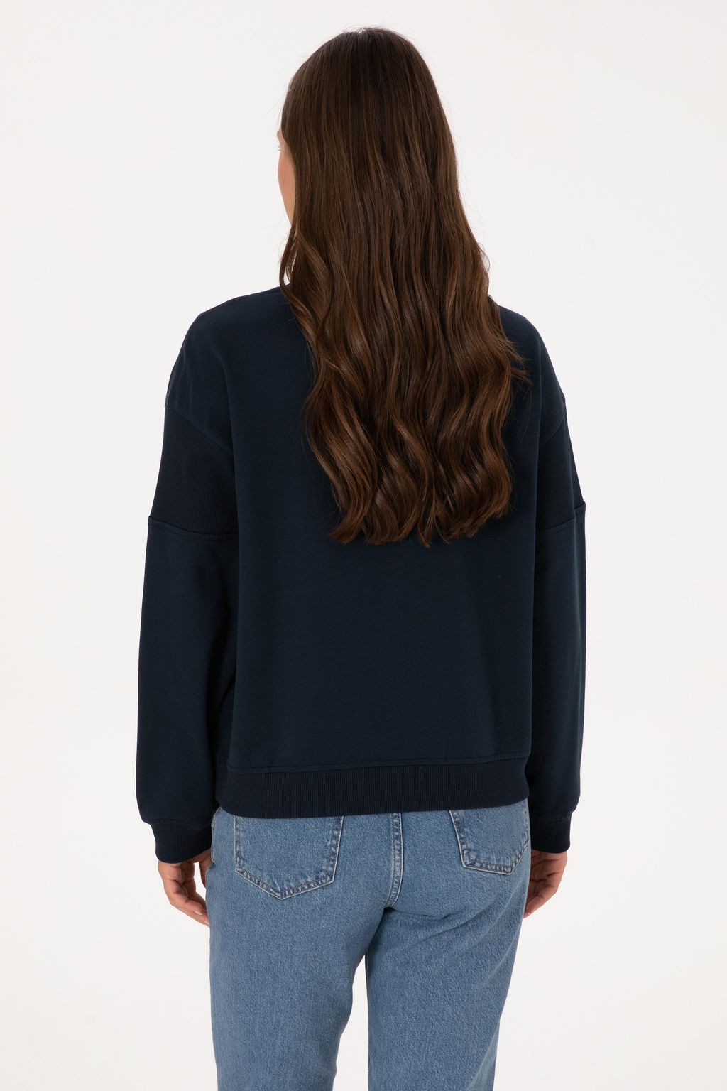 Kad_n Lacivert Pamuklu Bisiklet Yaka Sweatshirt - U.s. polo assn фото 5