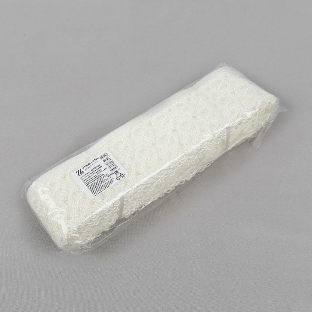 Кружево BLITZ сетка 65 мм BLKM-6501 в пакете 19.5 м 0.2 Турция молочный