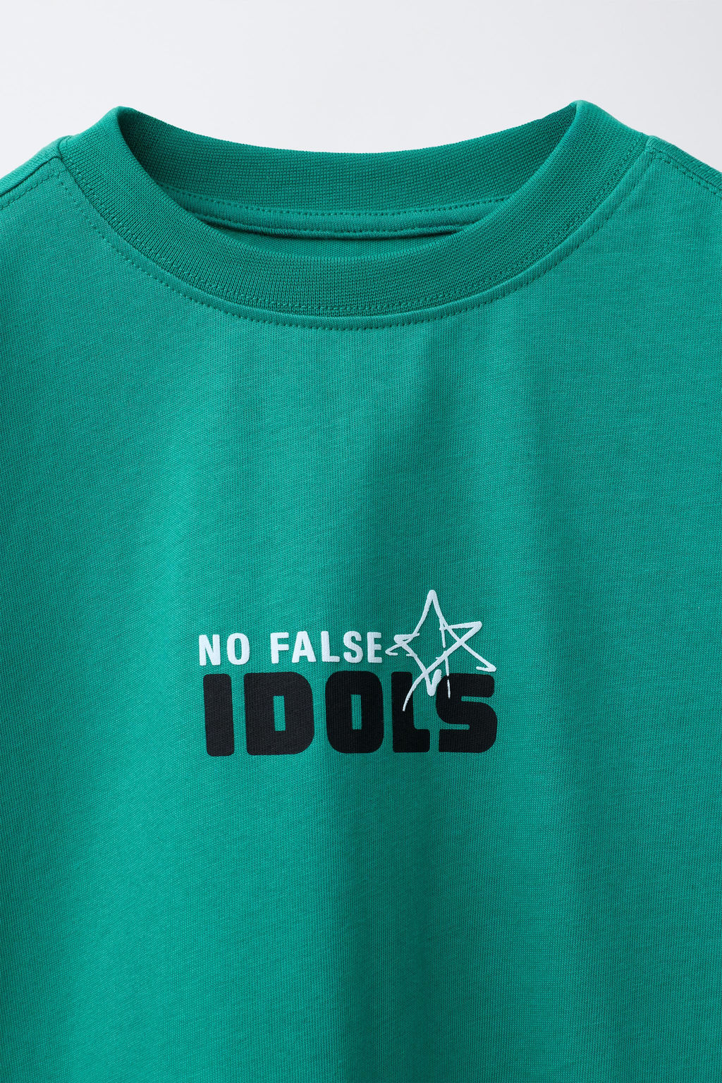 T-SHIRT WITH RAISED PRINT - Zara фото 3