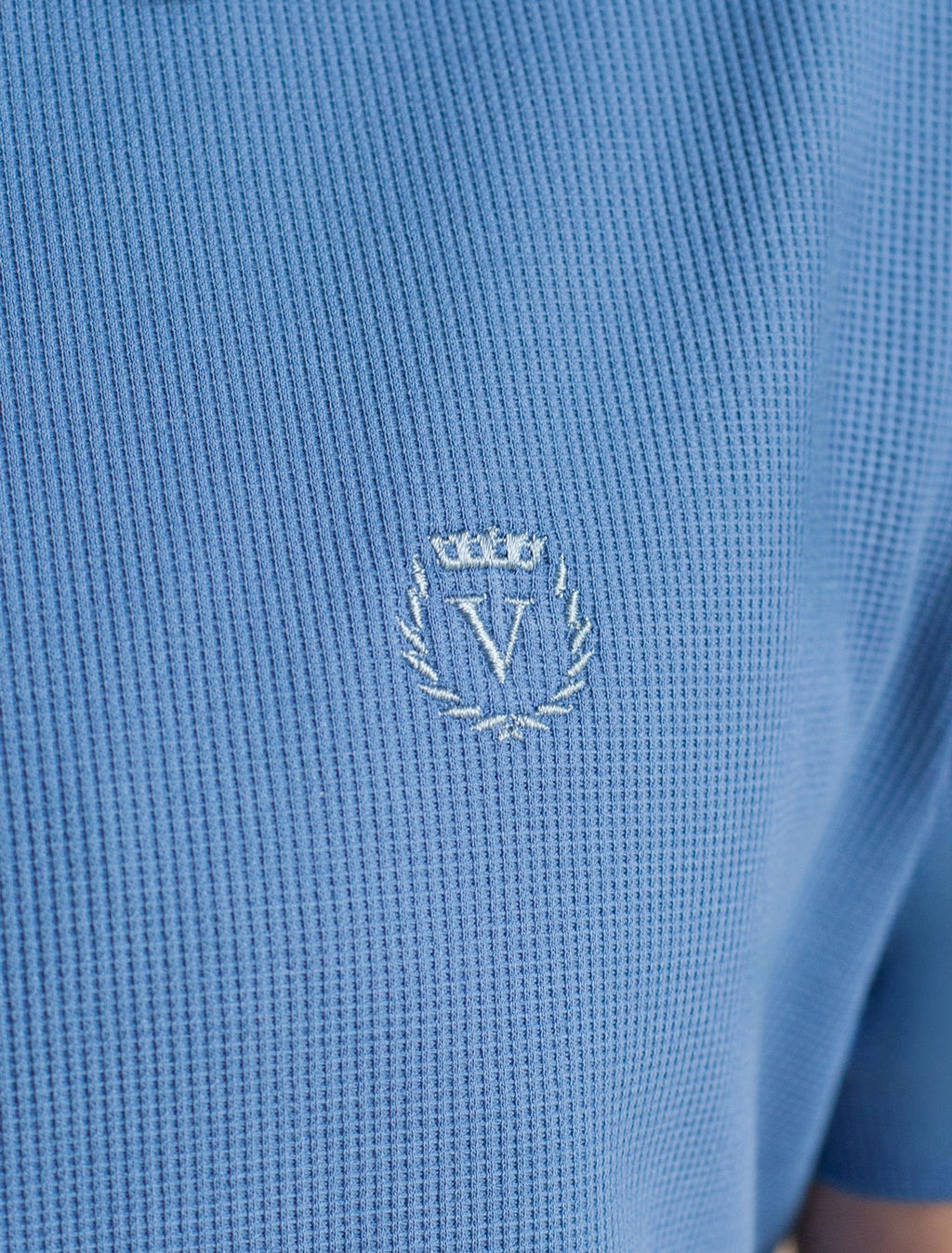 Футболка-поло из фактурного трикотажа - Vilatte фото 3