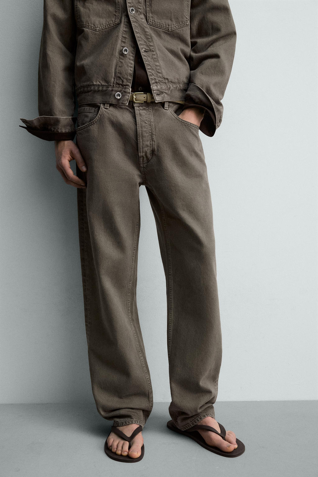 JEANS STRAIGHT FIT LIMITED EDITION / Verde gris - Zara фото 5