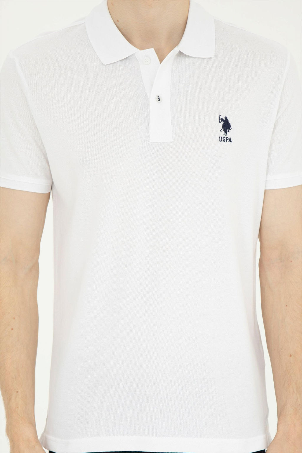 Мужская белая базовая футболка - U.s. polo assn фото 6