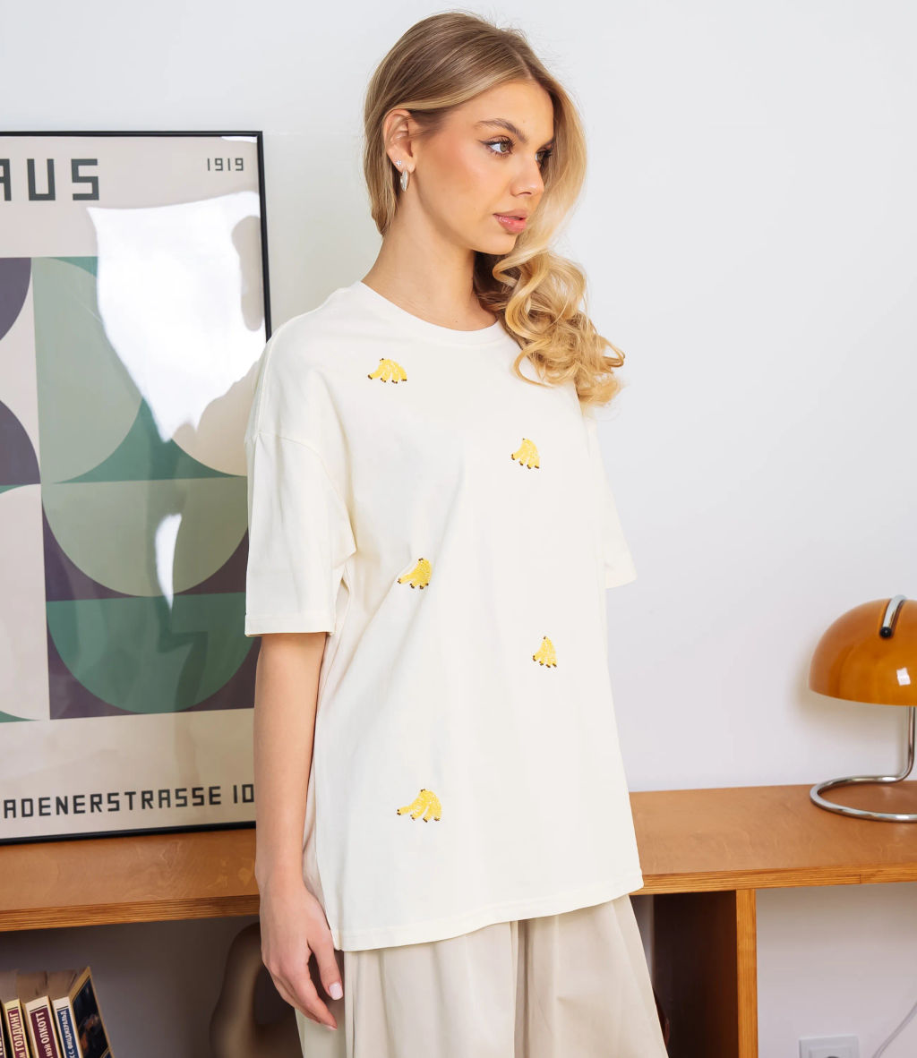 Футболка #КТ026 (2), кремовый - Dommod фото 2