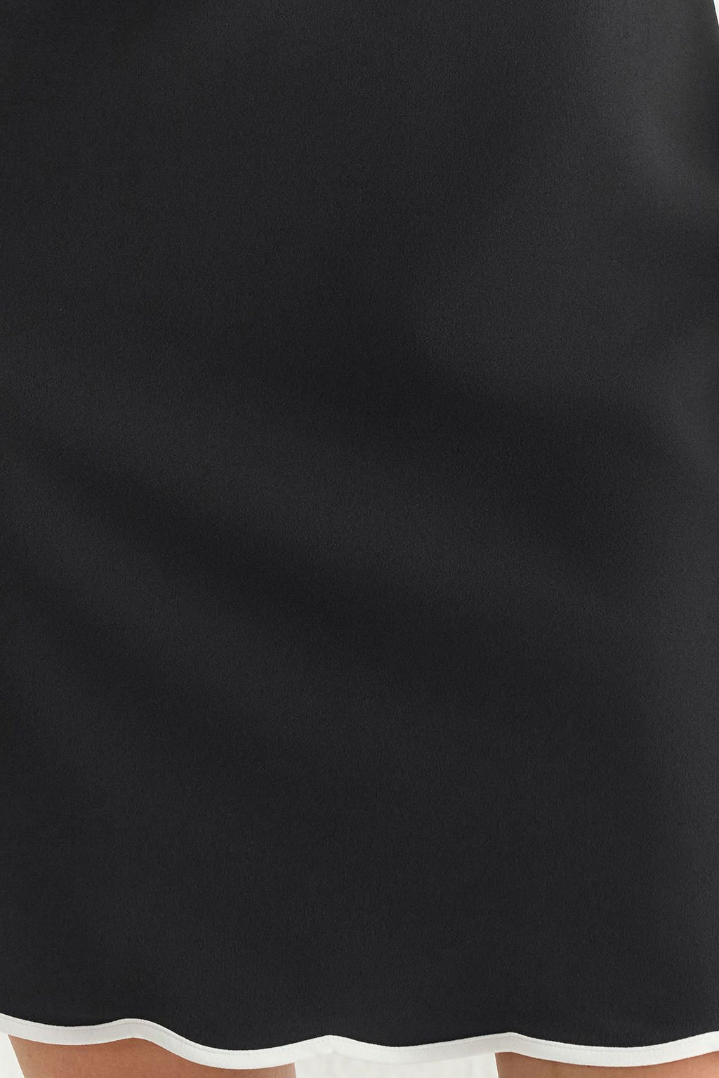 TRENDYOLMILLA Siyah Duz A Kesim Etegi Beyaz Serit Detayl? Mini Dokuma Elbise TWOSS25EL00270 фото 3