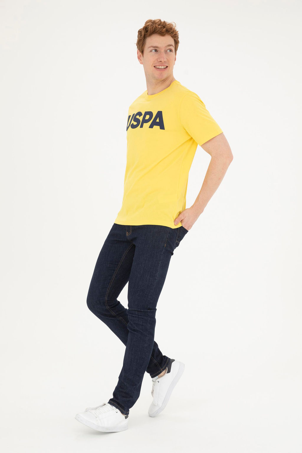 Мужская желтая базовая футболка Неожиданная скидка в корзине - U.s. polo assn фото 4