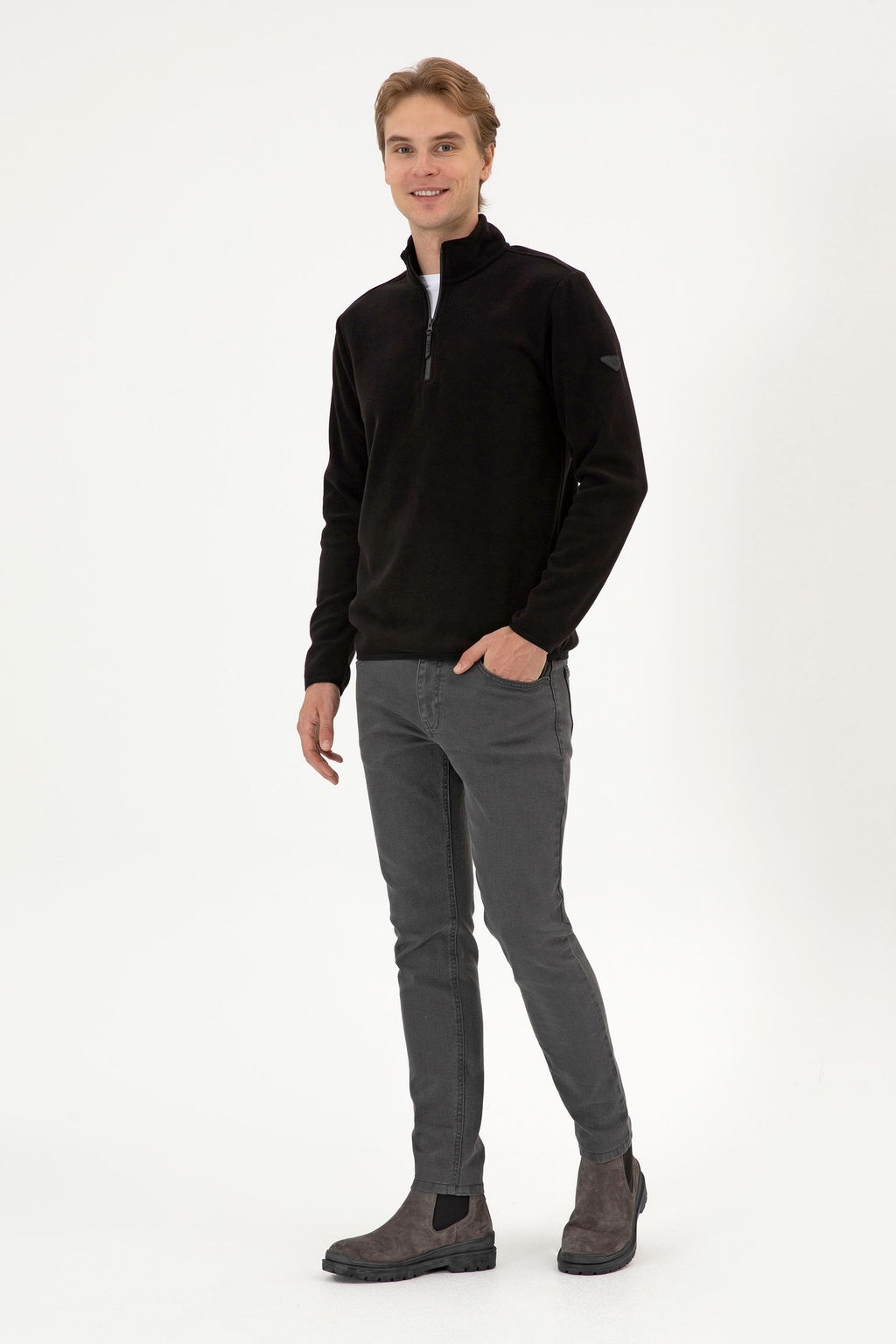 Erkek Siyah Basic Sweatshirt Sepette S_rpriz _ndirim - U.s. polo assn фото 4