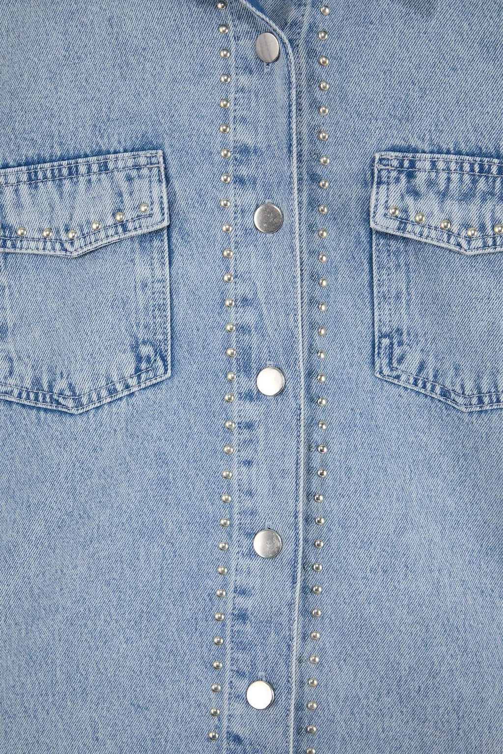 A__k Mavi Trok Detayl_ Regular 100% Pamuk Oversize Denim G_mlek Ceket TWOSS26GO00003 - Trendyolmilla фото 6