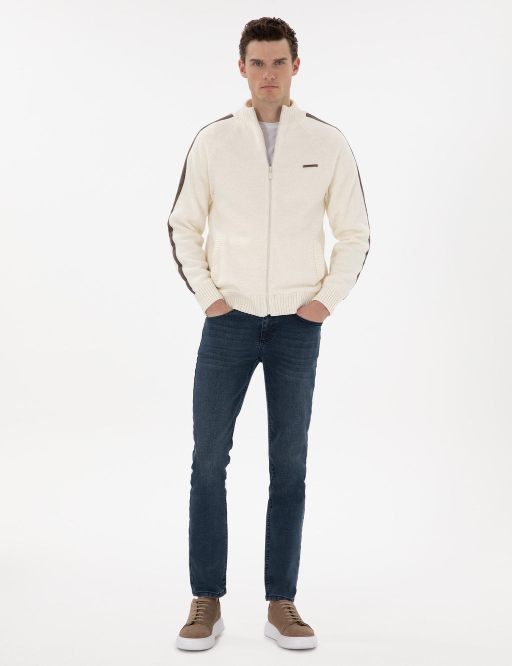 Ekru Comfort Fit Triko H_rka - Pierre cardin фото 4