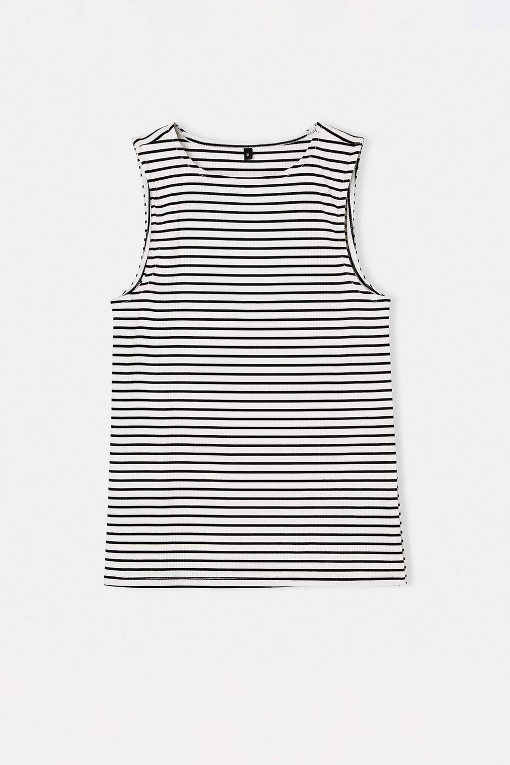 K?rm?z? Cizgili Regular Kay?k Yaka Kolsuz Fitilli Esnek Orme Atlet TWOSS26BZ00475 - Trendyolmilla фото 3