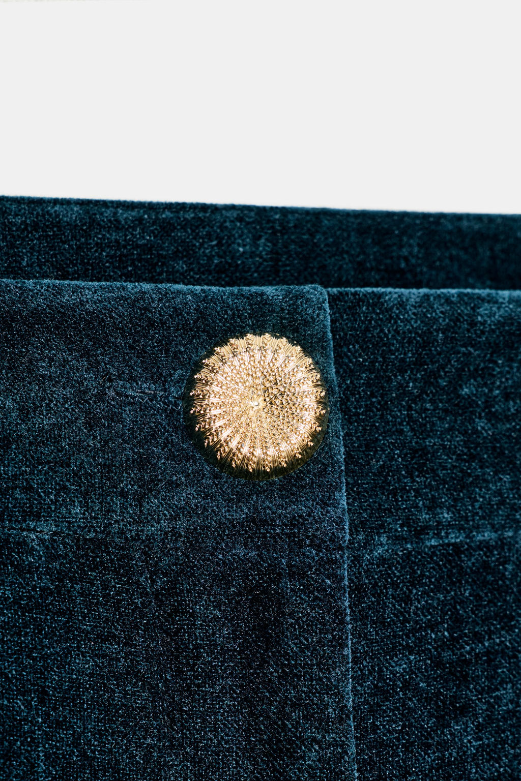 VELVET WIDE-LEG TROUSERS