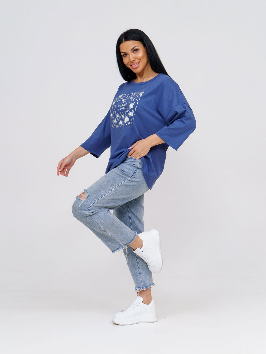 Туника женская, цвет фиолетовый