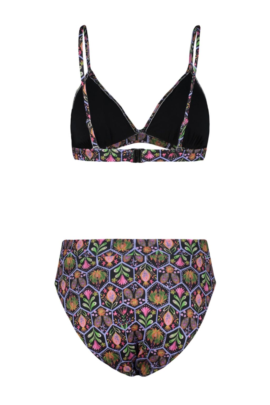 TRENDYOLMILLA Cicek Desenli Ucgen Yuksek Bel High Leg Hipster Bikini Tak?m? TBESS22BT0016  фото 20