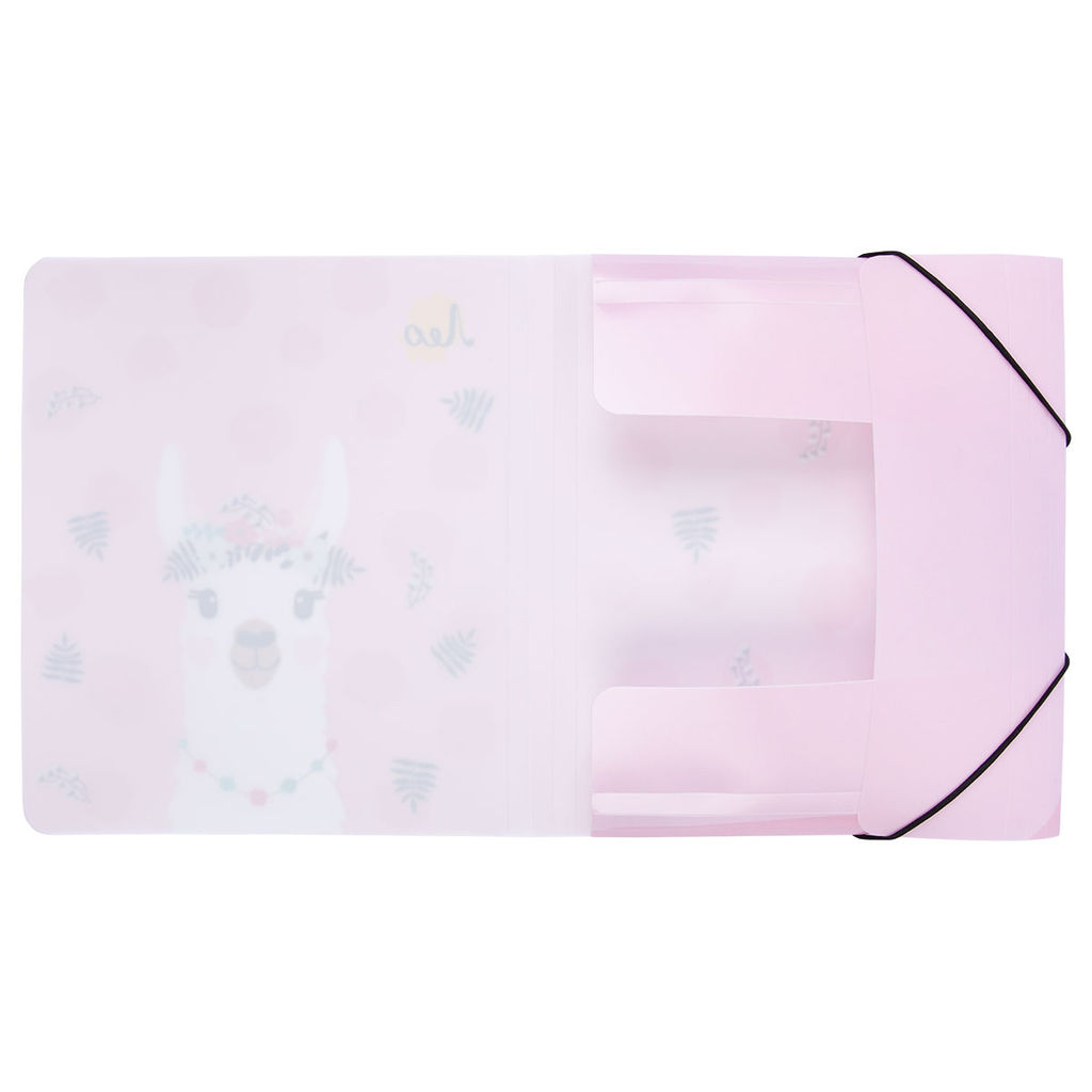 Лео Учись Папка на резинке A5 LRF-07 450 мкм 25 мм песок 6 шт. 01-Лама