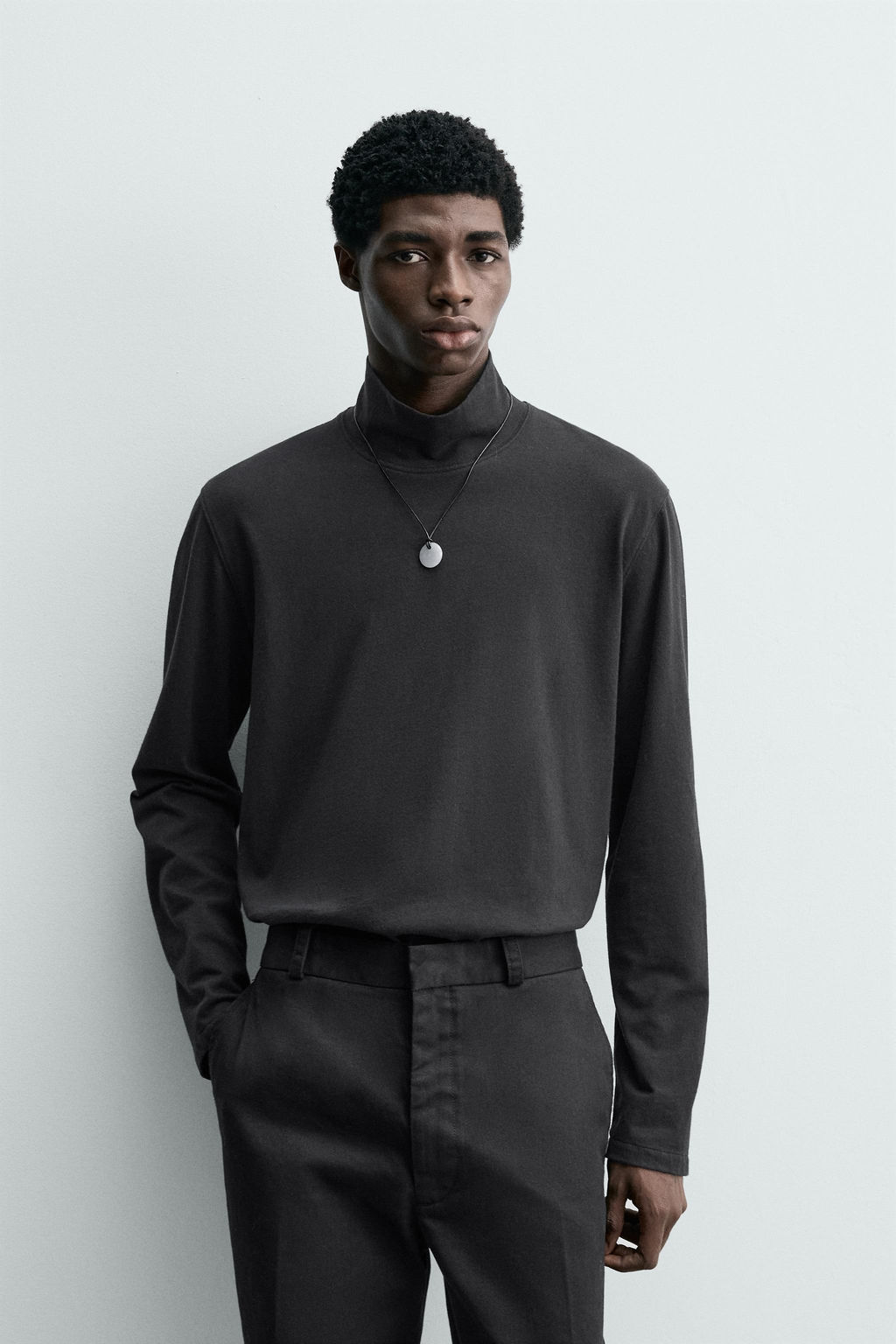 HIGH NECK T-SHIRT - Zara фото 2