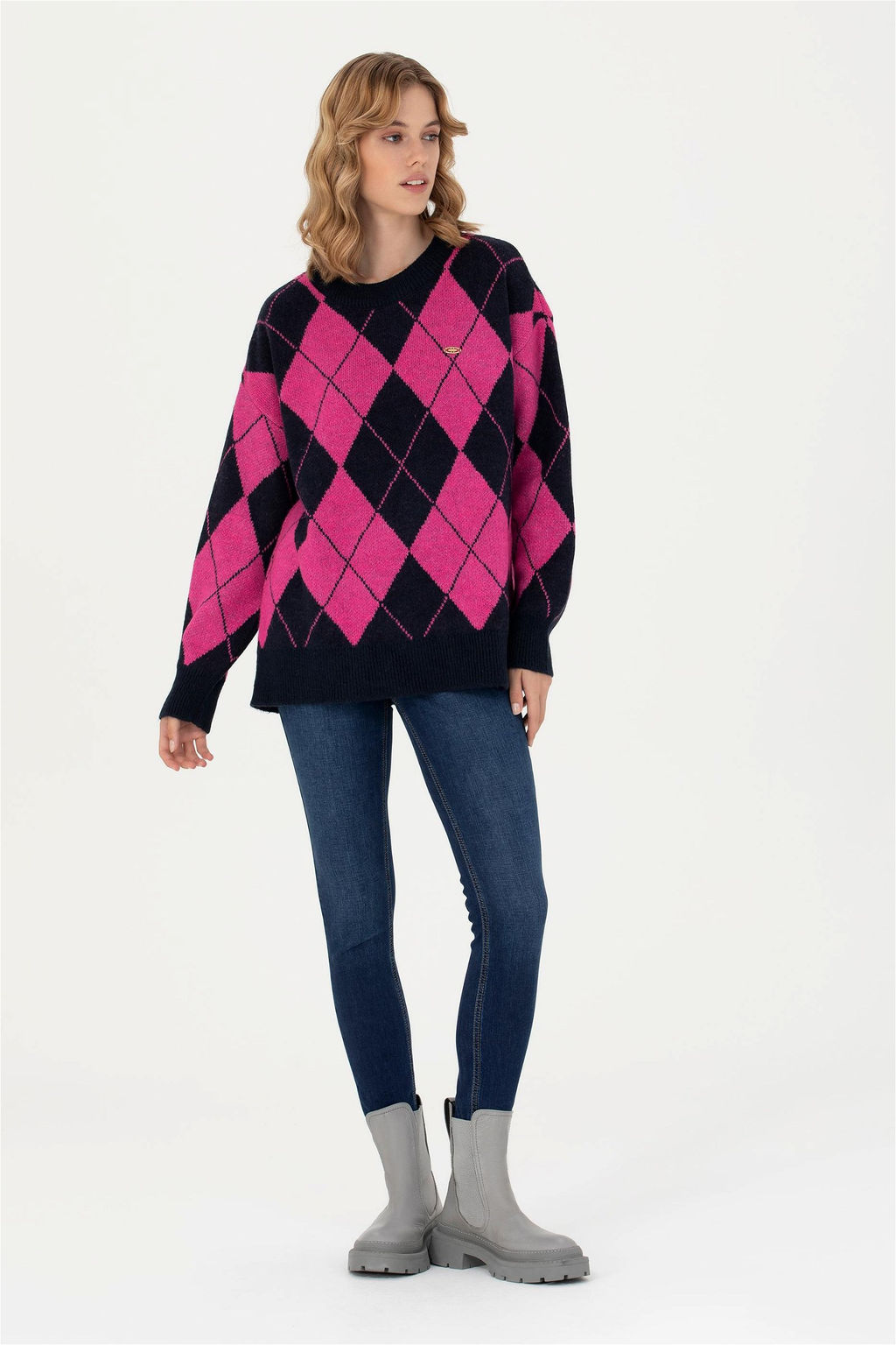 Женский темно-синий свитер с круглым вырезом Неожиданная скидка в корзине - U.s. polo assn фото 4