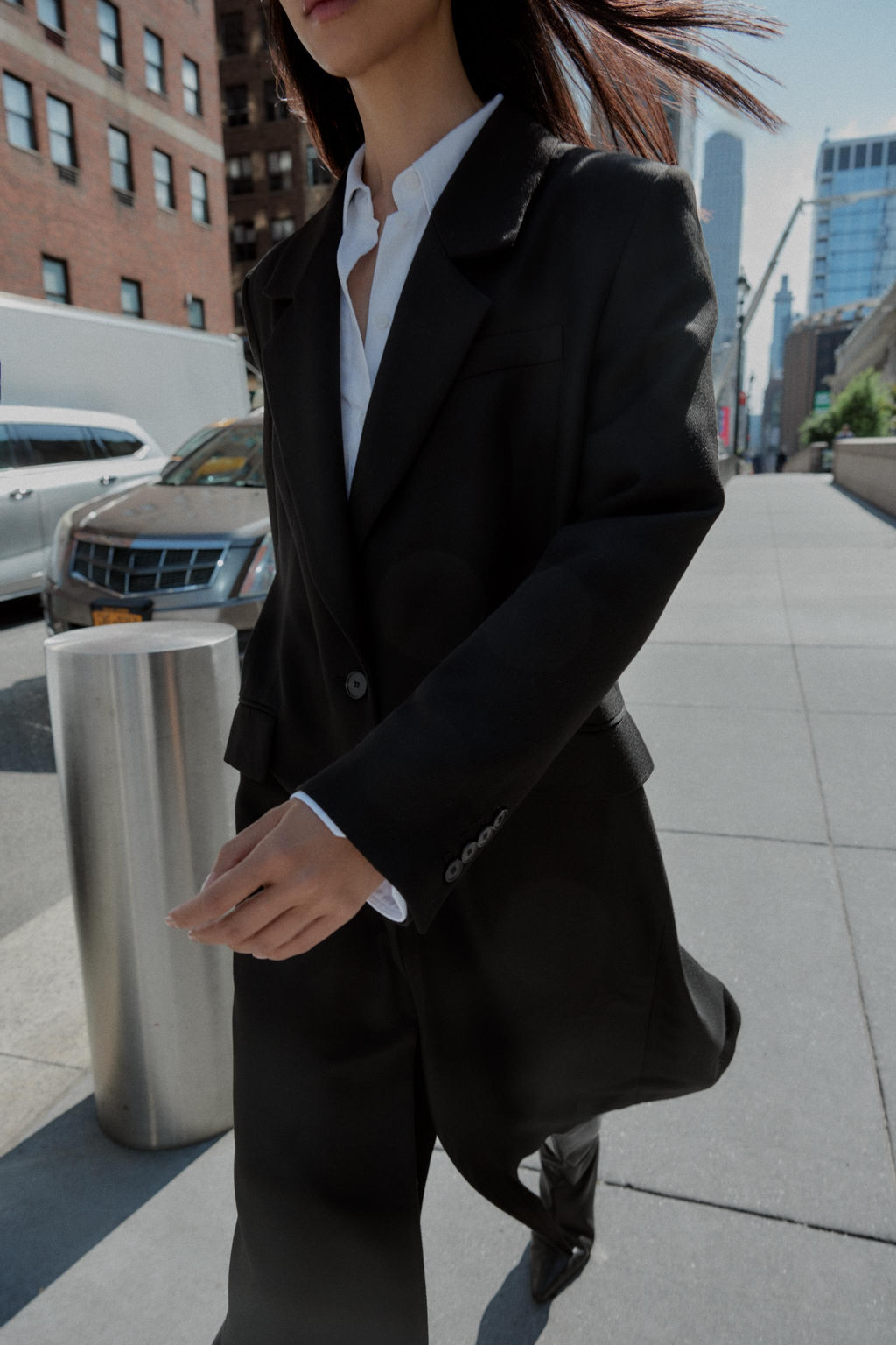 LONG COAT WITH SHOULDER PADS - Zara фото 2