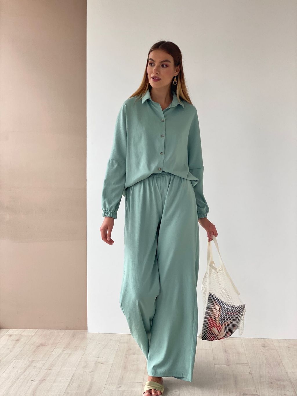 10005 Брюки летние фисташковые - Martichelli фото 14