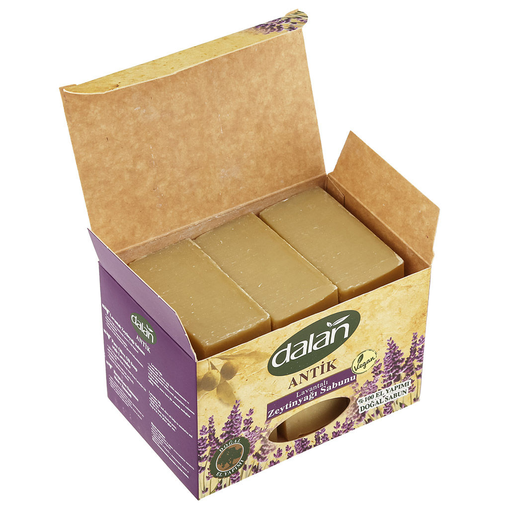 Мыло туалетное твердое Dalan Антик 150г, Лаванда, набор 3шт, экопакет (Турция)  фото 2