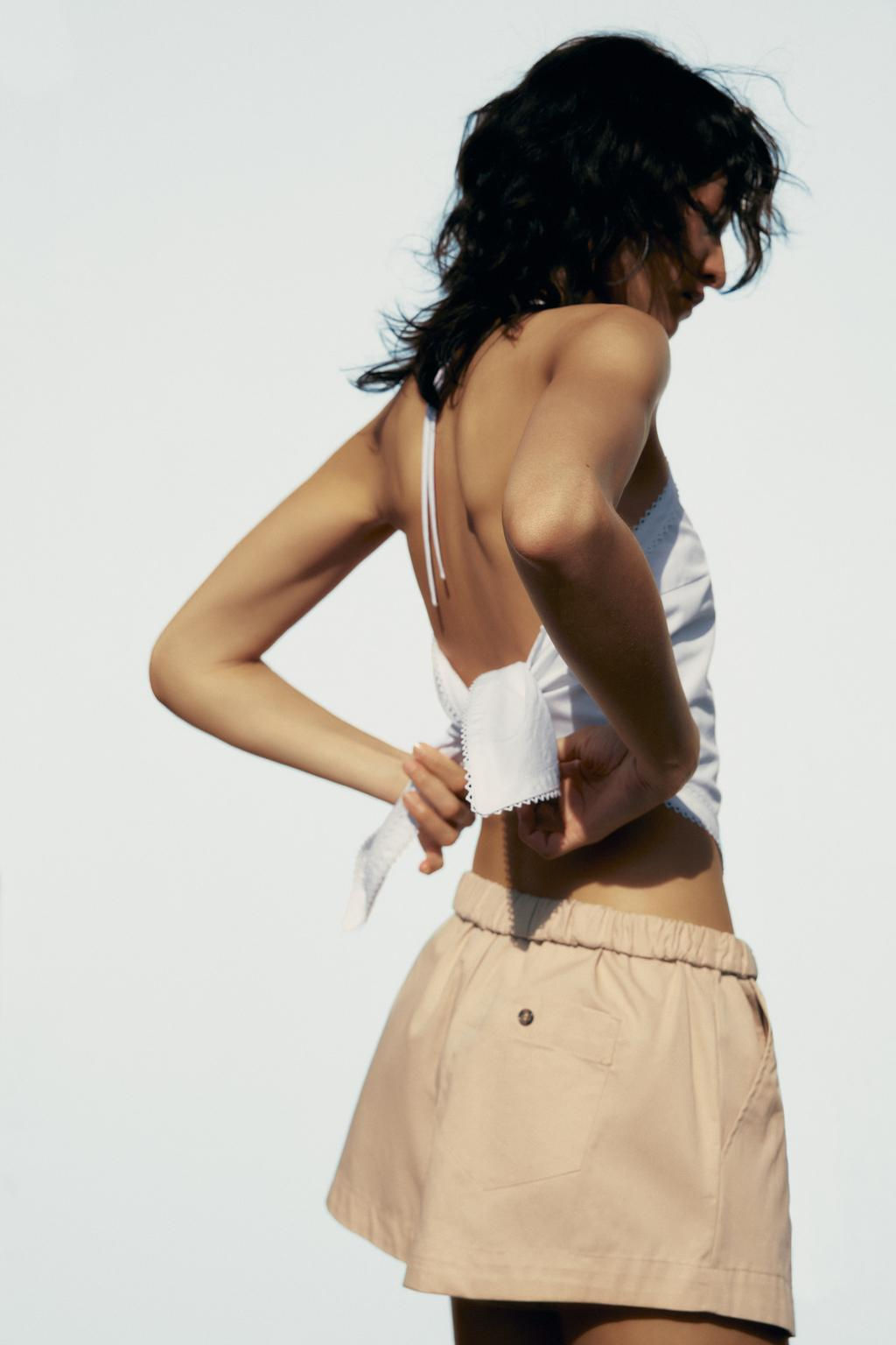TURN-UP WAIST MINI SHORTS - Zara фото 4