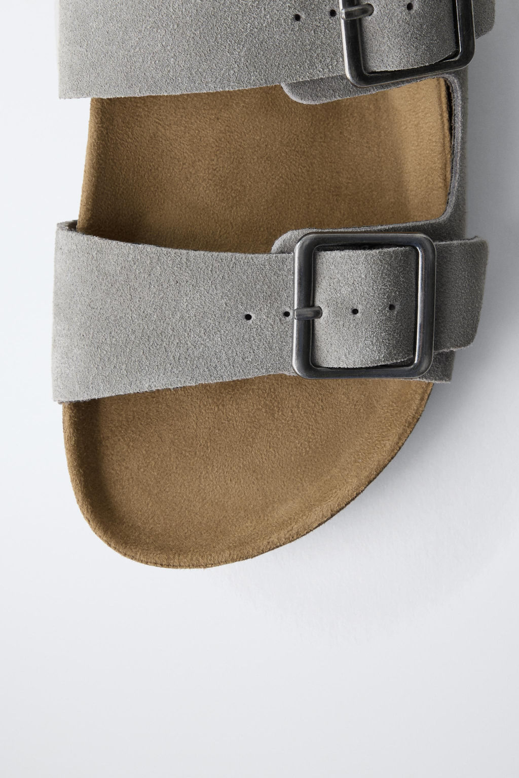 SANDALIA HEBILLAS PIEL / Gris - Zara фото 6