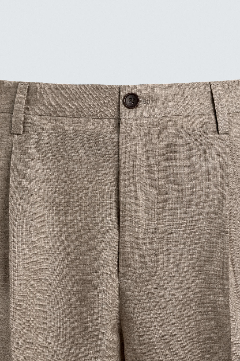 PANTAL?N REGULAR FIT 100% LINO / Blanco - Zara фото 9