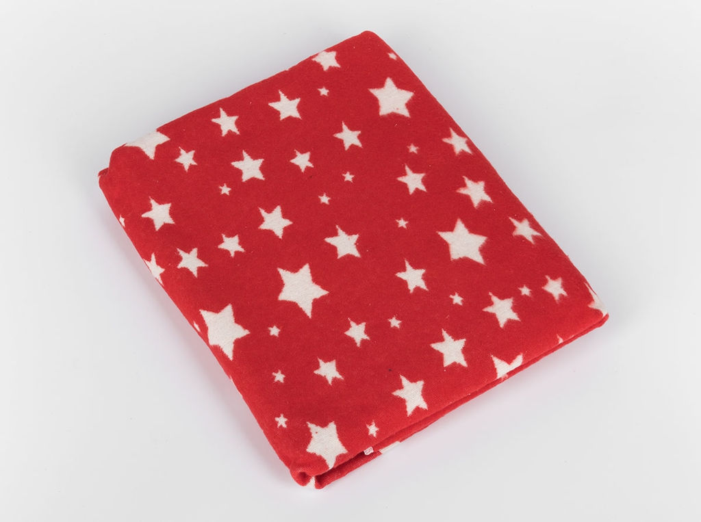 Одеяло байковое жаккардовое в/уп 100*140 цв красный (Россия)