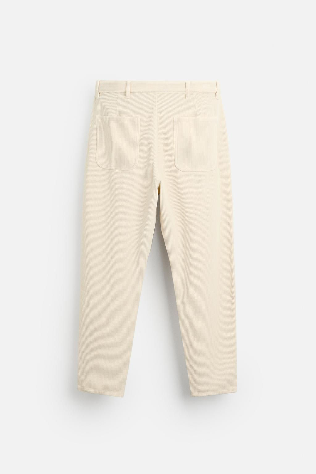 CORDUROY CARROT FIT TROUSERS - Zara фото 24