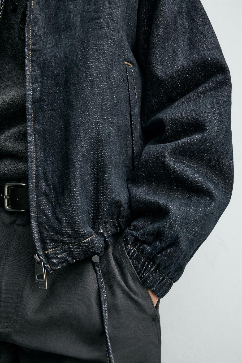 DENIM JACKET WITH CONTRAST COLLAR - Zara фото 6