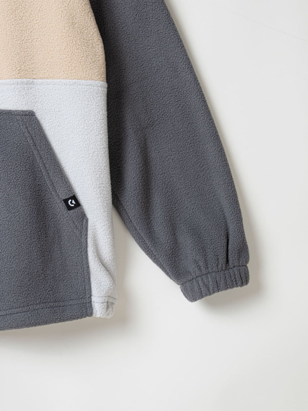 Олимпийка флисовая Колор блок Графит/Беж 7+ - Bungly фото 6