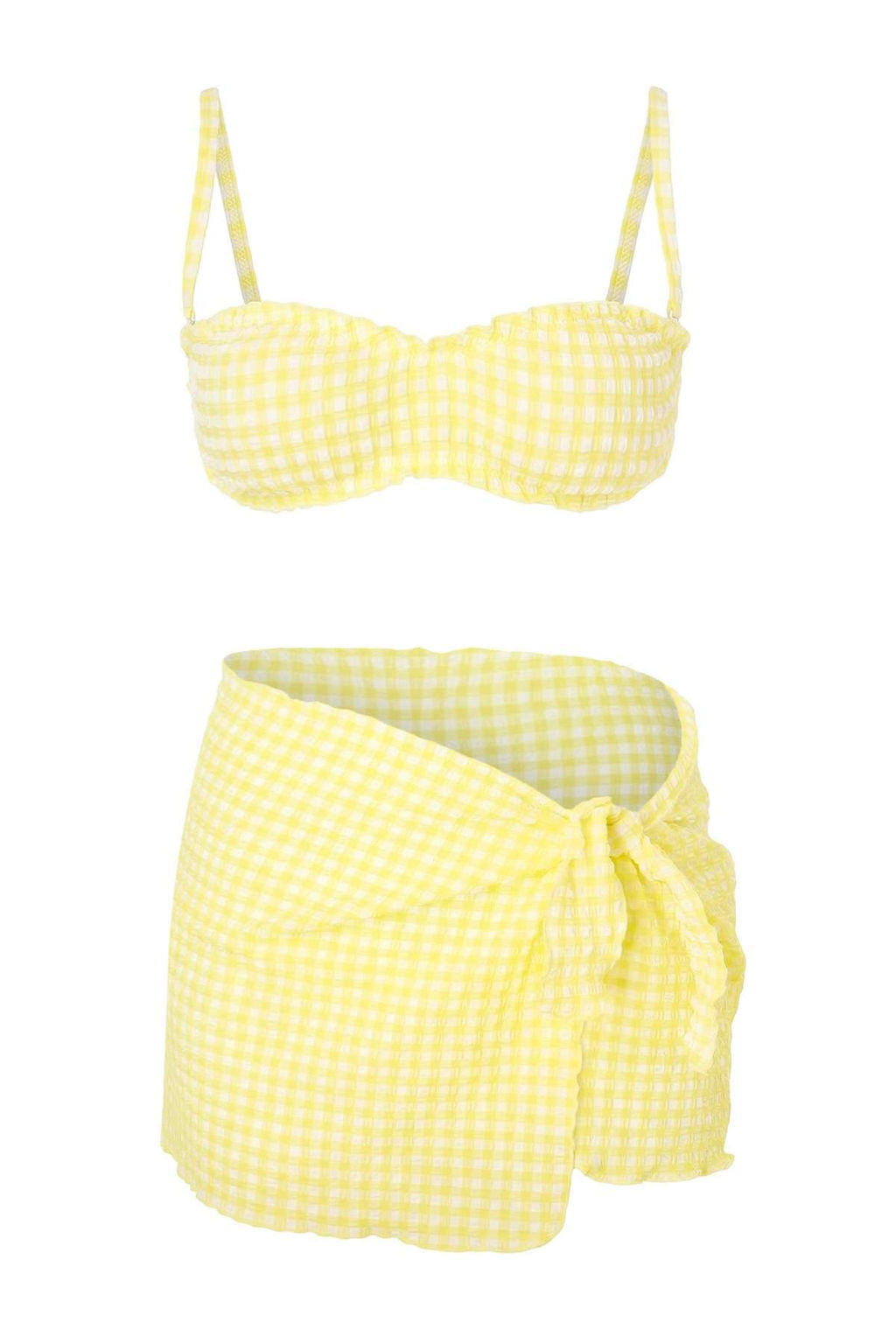 Sar? Potikareli Straplez Kapl? Normal Bel Regular Bikini Tak?m? TBESS26BT00060 - Trendyolmilla фото 3