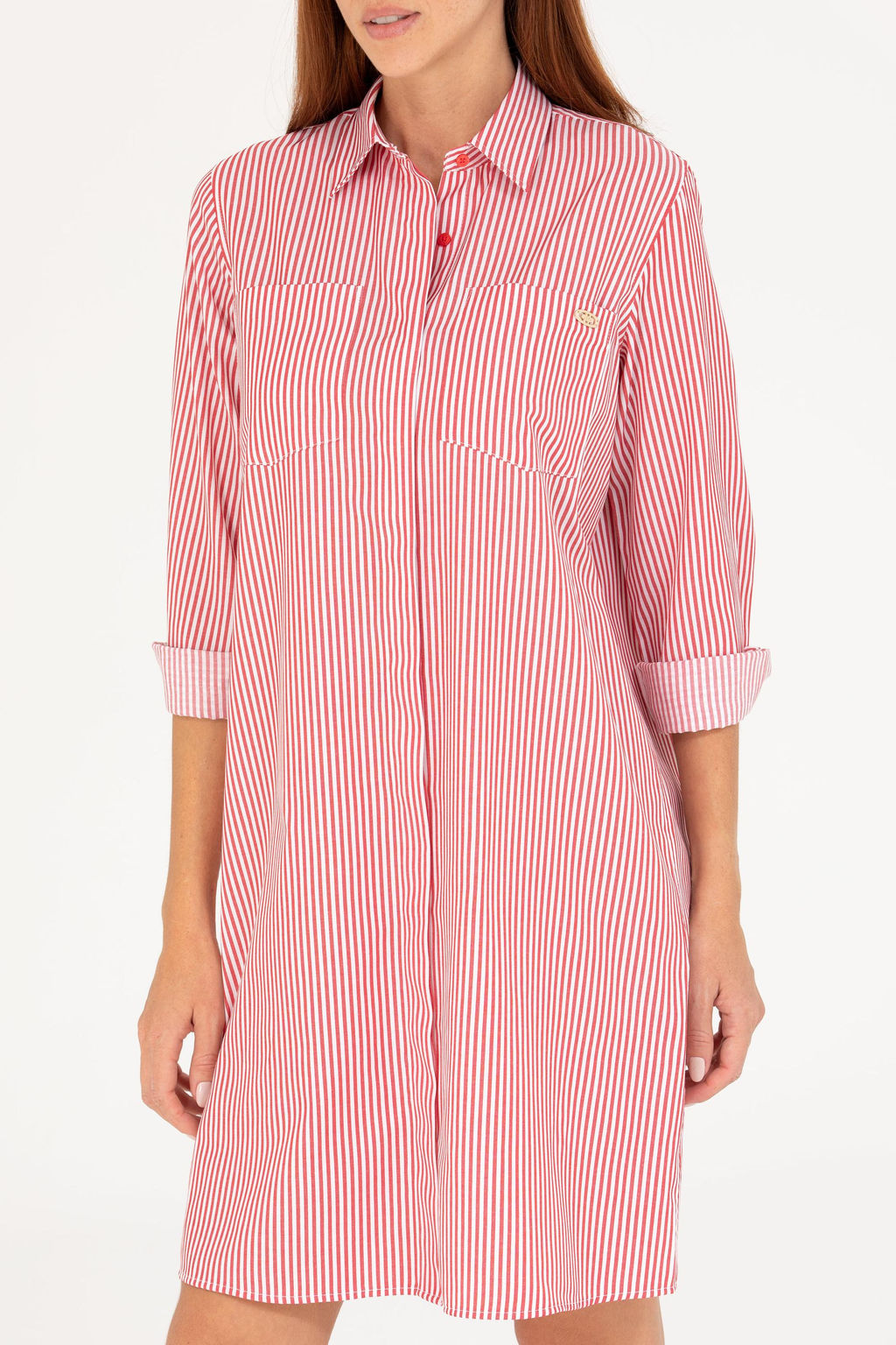 U. S. Polo Assn Женское красное тканое платье - U.s. polo assn фото 6