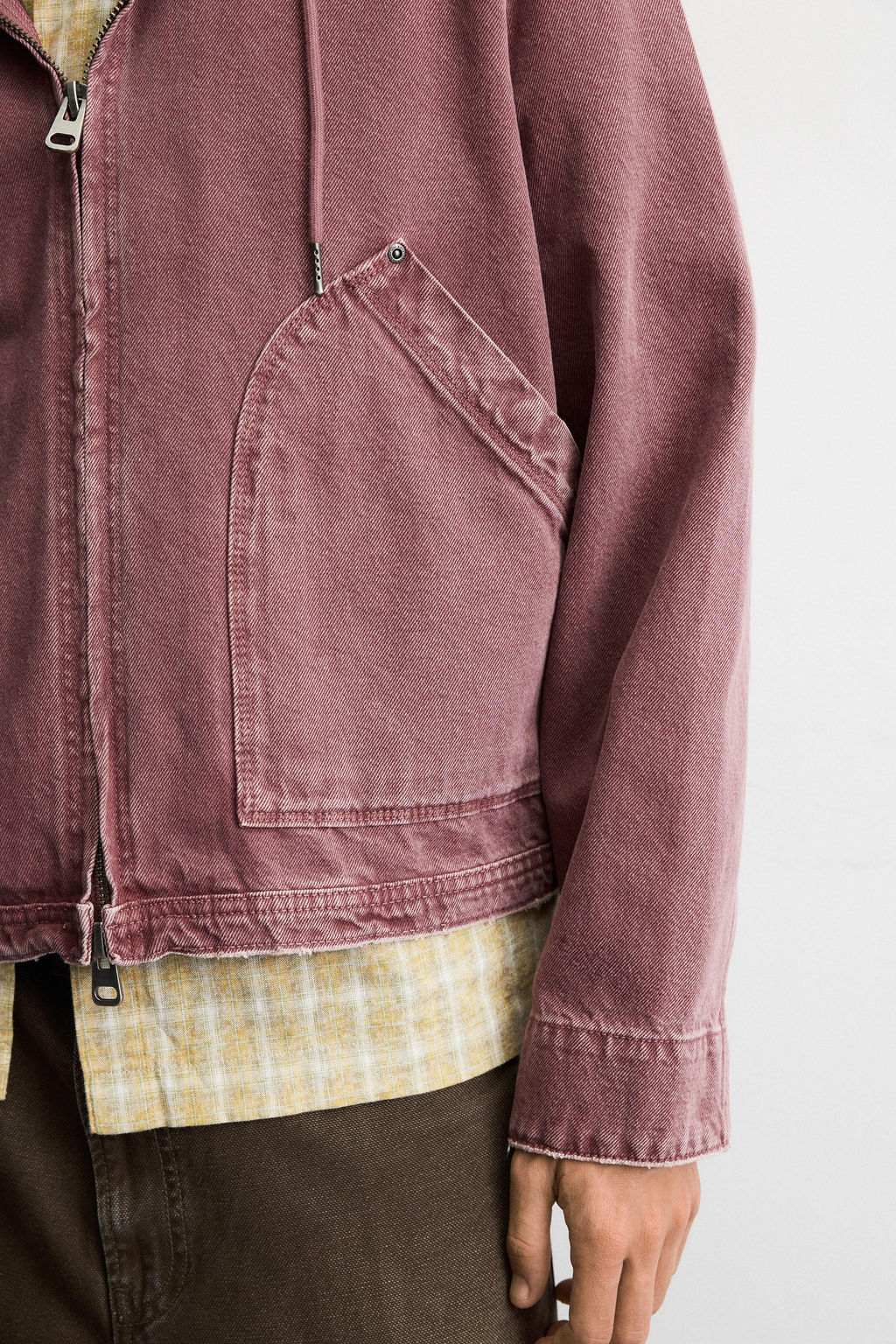 WASHED HOODIE JACKET - Zara фото 5