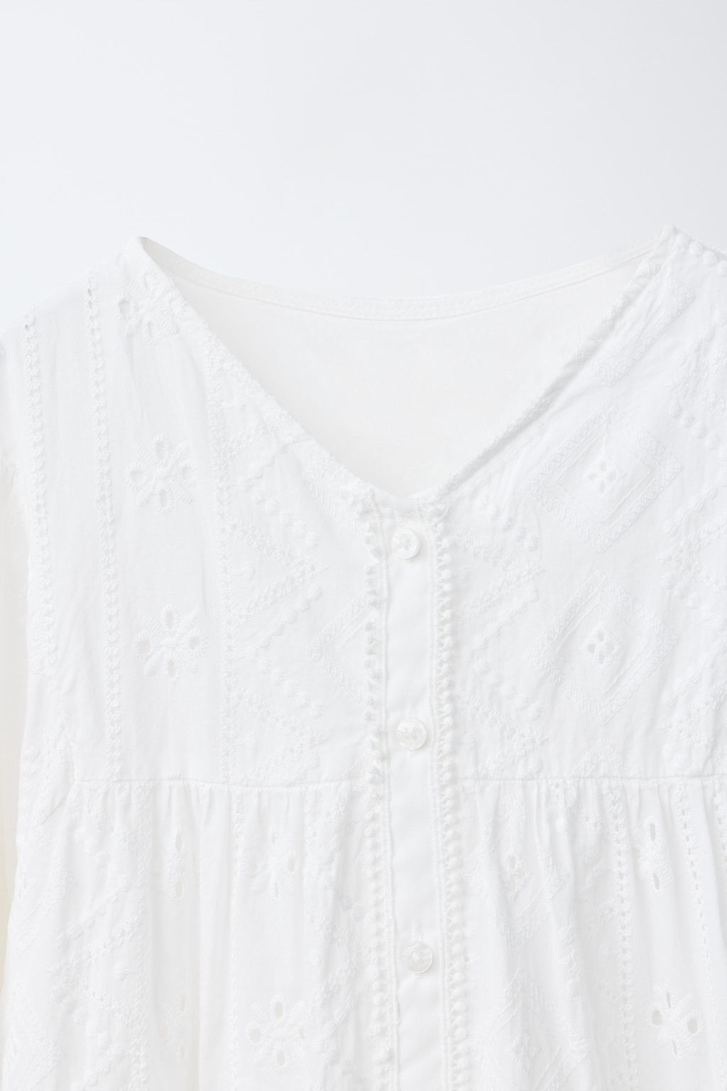 VESTIDO ROM?NTICO PANELES / Blanco - Zara фото 5